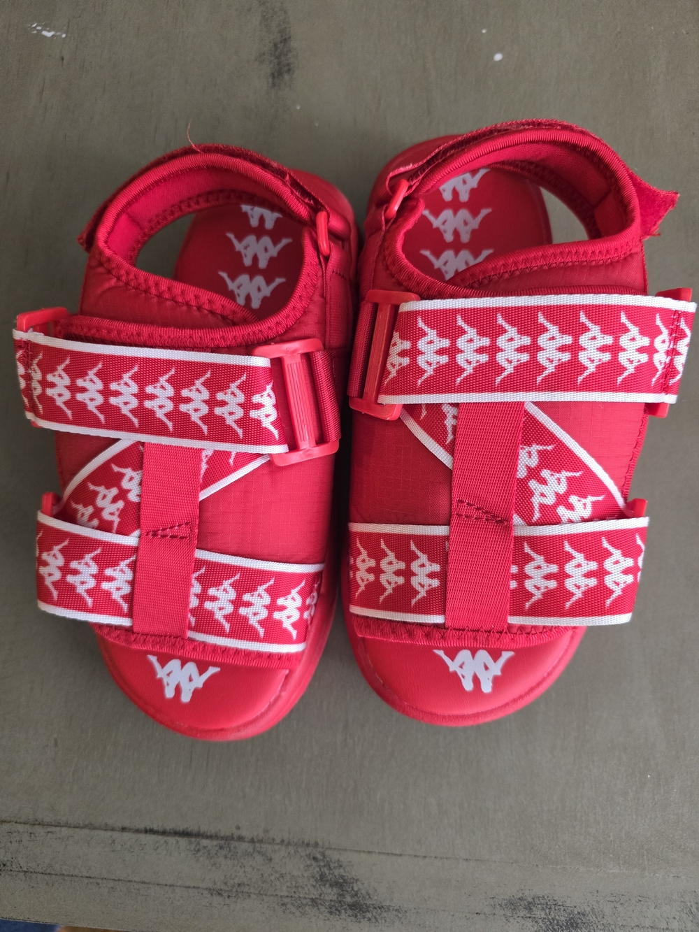 Kappa Kids Red Logo Velcro Sandals